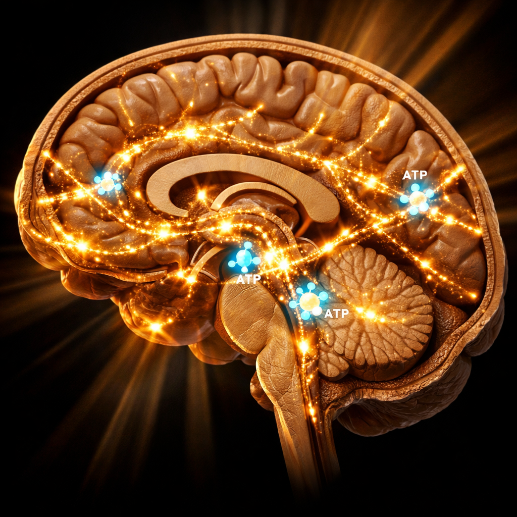 Creatine brain neural pathways